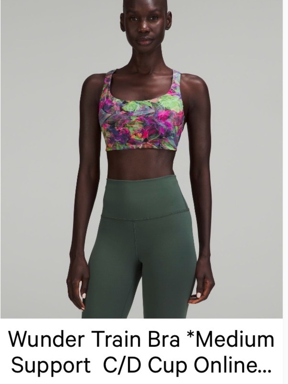 lululemon Wunder Train Bra in Vivid Floral Tone Multi